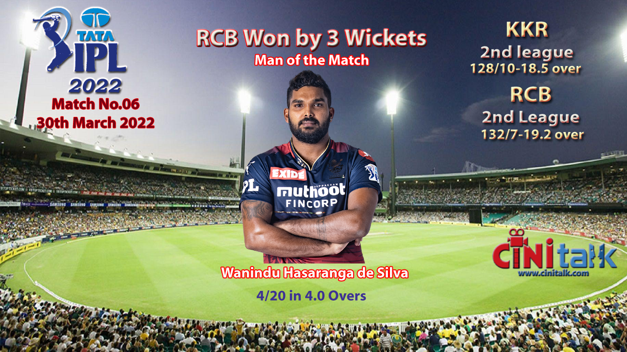 RCB VS KKR, IPL2022, Cini Talk