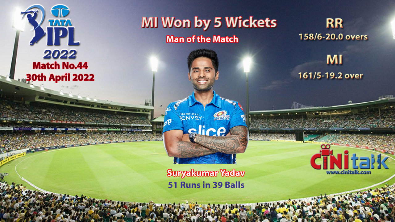 RR VS MI, IPL2022, Cini Talk