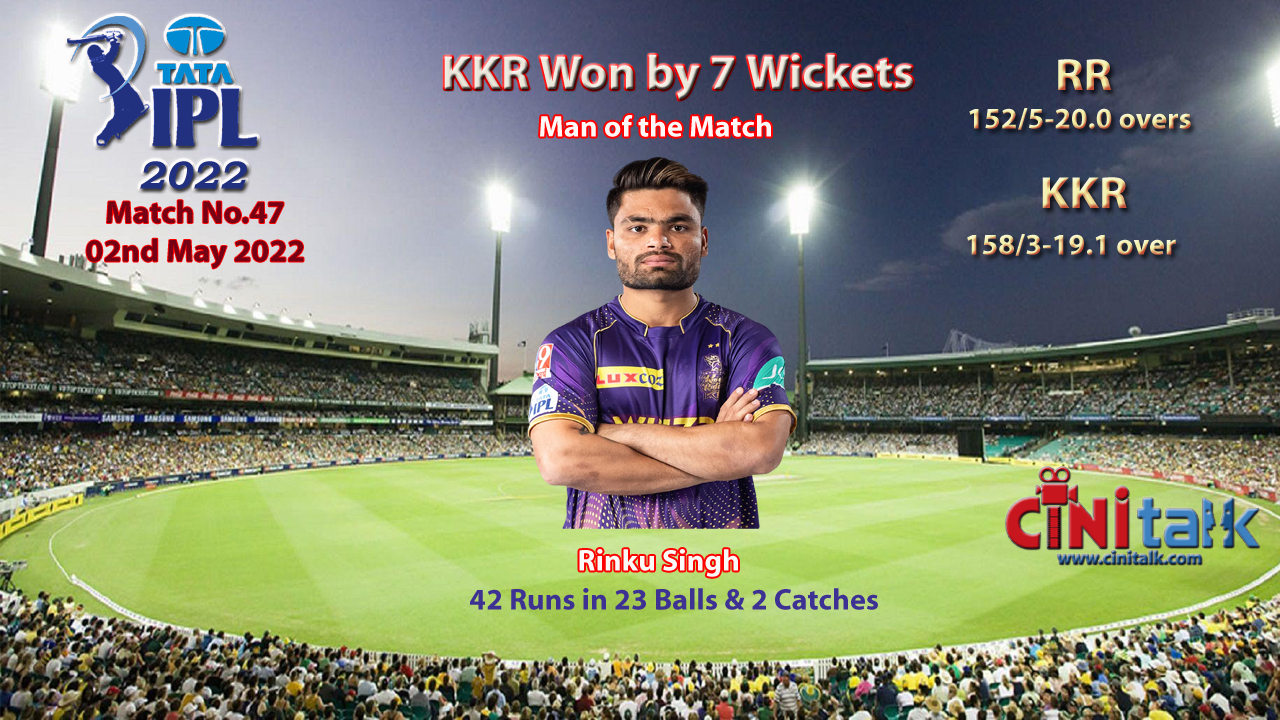 KKR VS RR, IPL2022, Cini Talk